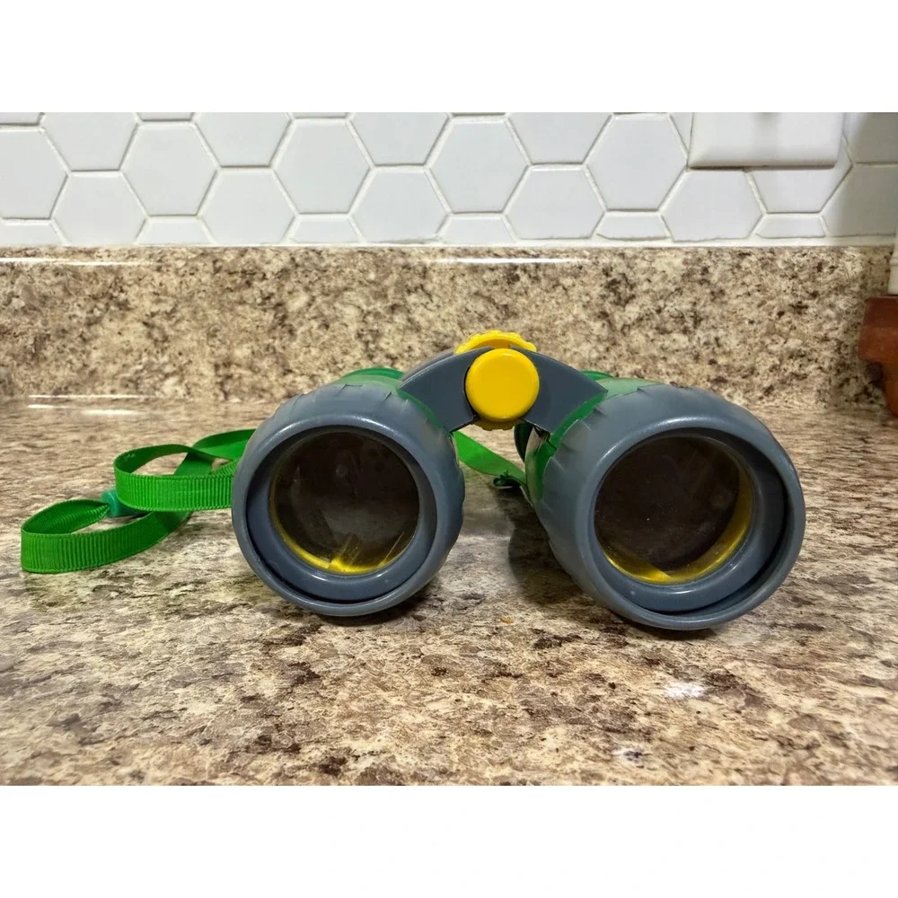 Backyard Safari Adventures Kids Field Binoculars 5x30 Green Yellow Alex Brands